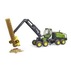 Bruder tractor forestier John Deere 1270G cu un bustean